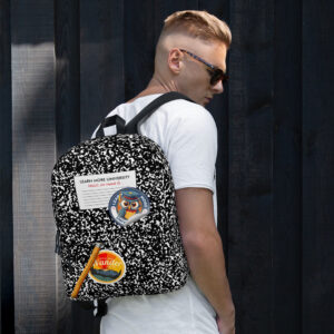 LMU Logo Composition Notebook Style Backpack