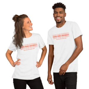 Learn More University Take-Out Order Bag Style T-Shirt